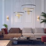 3901/63L L-VISION ODL20 377 золотистый/стекло/металл Подвесной светильник LED 4000K 63W 220V MONICA