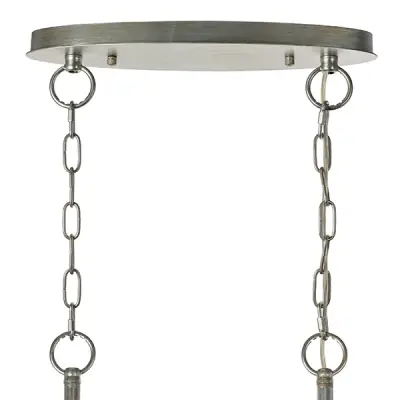 712164 Люстра AGAVE 6х40W E27 СЕРЕБРО С ПАТИНОЙ/ПРОЗРАЧНЫЙ Lightstar