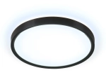 Потолочный светодиодный светильник FZ3050 BK черный IP44 24W+10W 6400+6400К D290*40 (Без ПДУ)