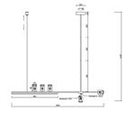 07618-120,36 Люстра Рия латунь L120 h116/86/46 GU10 5*5W+Led 12W (3000K) (лампы в комплекте)