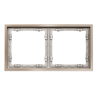 VLSM120210 Рамка металлическая на 2 поста, S70 Metal (платина). (ТМ Maytoni)