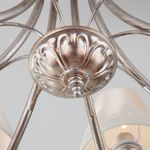 Потолочная люстра с тканевыми абажурами 60069/8 серебро