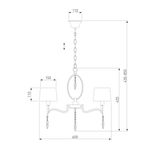 Умный потолочный светильник с хрусталем 10127/5 хром/прозрачный хрусталь Strotskis Smart (10093/5), E14х5