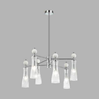 8268/6 NEOCLASSI хром/белый/прозрачный, металл/керамика/стекло Люстра Е14 6*40W 220V EMILY