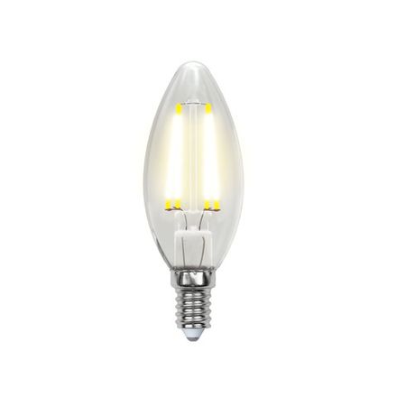 LED-C35-6W/NW/E14/CL GLA01TR Лампа светодиодная. Форма "свеча", прозрачная. Серия Air. Белый свет (4000K). Картон. ТМ Uniel
