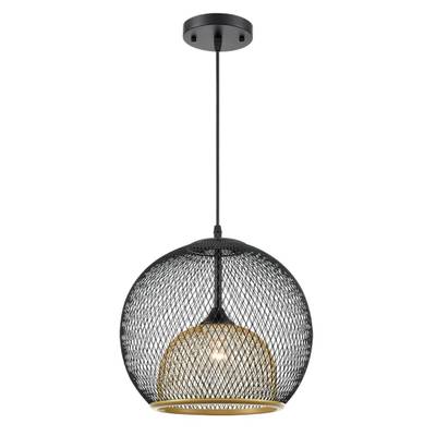 8052/1A SUSPENTIONI LN25 315 черный/черный, золото металл/металл Подвесной светильник E27 1*60W 220V LEONELA