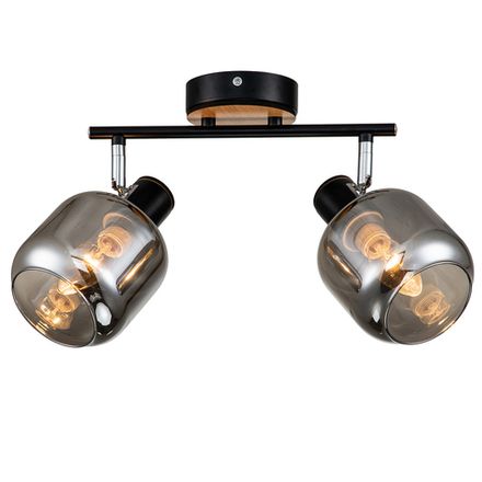 Спот Escada 10177/2A E14*40W Black/Chrome/Wood