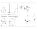 Светильник на штанге LH75044/5 BS/WH латунь/белый E14*5 max 40W D700*580