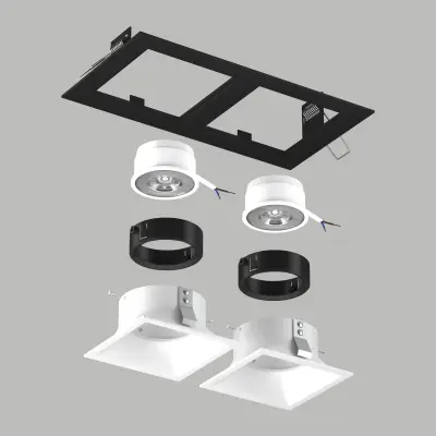 D5270606BMOD Светильник DOMINO QUADRO под LED модуль/лампу МR16 (214527+214506+214506+214007+214007)