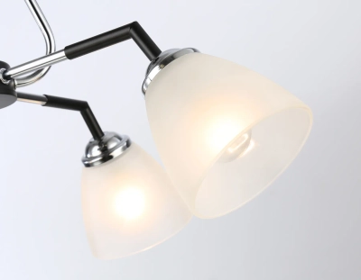 Светильник подвесной TR303293/4 BK/CH/FR черный/хром/белый матовый E27*4 max 60W D590*380