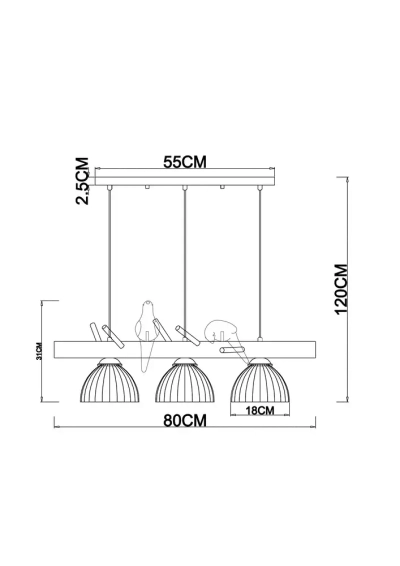 Подвесной светильник Arte lamp CAPRICE A4183SP-3BR, 3хE27