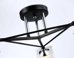 Светильник подвесной TR303072/3 BK/CH/FR черный/хром/белый матовый E27/3 max 40W D560*250
