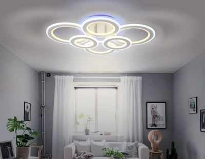 Потолочный светодиодный светильник с пультом FA8808 WH белый 198W 700*540*150 (ПДУ РАДИО 2.4)