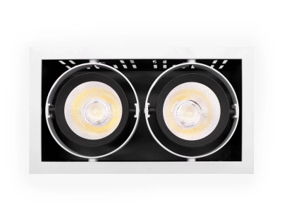 Карданный встраиваемый светодиодный светильник T812 BK/CH 2*12W 4200K