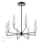 5429/39L MODERN ODL_EX24 137 черный матов./прозрачный/металл/стекло/акрил Люстра LED 39W 3000K 1330Лм FUNGO