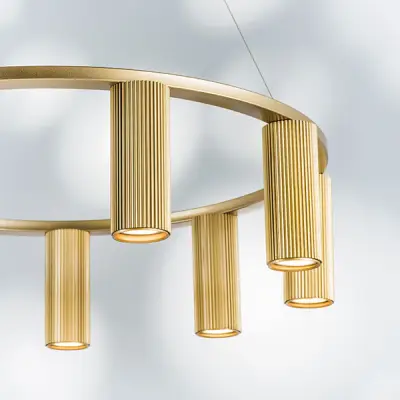 718093 Люстра ROMA 9х28W GU10 (led) CHAMPAGNE GOLD Lightstar