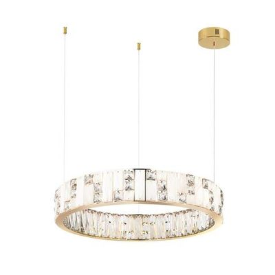 5072/80L HALL ODL24 597 золото/прозрачный/белый/металл/хрусталь/алебастр Люстра LED 63W 3700K CROSSA