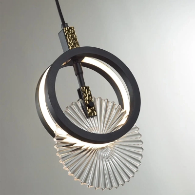 5421/17L HIGHTECH ODL_EX25 083 черный/золото/металл/стекло Подвес LED 17W 3000K 986Лм MERCURY