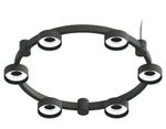Корпус светильника Techno Ring подвесной для насадок Ø85мм C9232/6 SBK черный песок D550*70.5mm GX53/6