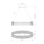 Подвесная люстра с хрусталем 90372/1 Strotskis, LED
