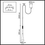 7041/6L HIGHTECH ODL26 Подвесной светильник  бронзовый/металл/металл IP20 LED 6W 395Лм 38° 3000K 220-240V PIX