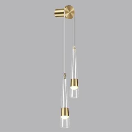 5043/24WL L-VISION ODL24 301 глянц.золото/прозрачный/металл/стекло Бра LED 24W 3000K 2536Лм LUMP