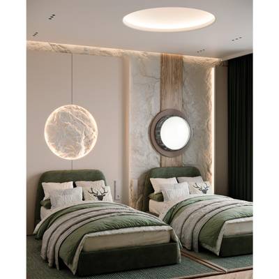 7639/DL COLOR SN 84 Светильник пластик/черн. мрамор LED 48Вт 4000K D410 IP43 MRAMO BLACK
