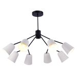 SLE155942-08 Люстра потолочная Черный/Белый E14 8*40W