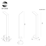 SL094.445.01 Светильник уличный наземный ST-Luce Черный/Черный LED 1*6W 4000K