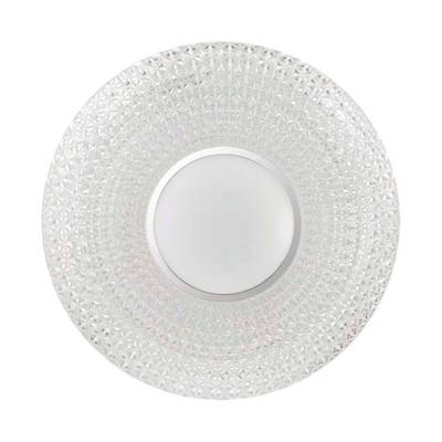 2048/DL PALE SN 049 Светильник пластик/белый/прозрачный/хром LED 48Вт 3000-6000K D420 IP43 пульт ДУ VISMA