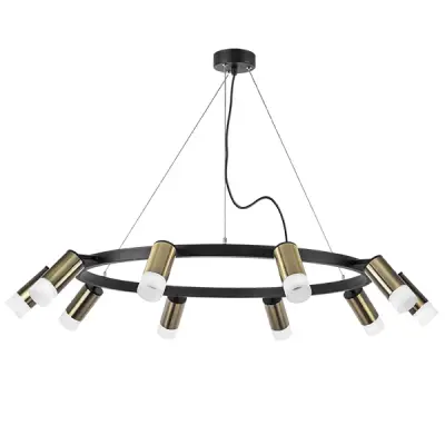 LR0203101 Люстра RULLO 10х50W GU10 ЧЕРНЫЙ/БРОНЗА (571020+214431-10+202431-10)