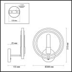 4401/1W LOFTI LN19 204 золотой, черный Бра E27 1*60W 220V MAEVE