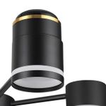 8234/6C COMFI LN25 черный, металл/акрил Люстра потолочная LED GX53 6*10W + LED-проектор 3*5W 2700К 220V VIRSAVA