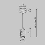 Подвес тросовый Hang одинарный Flarity черный, TRA157SW-S1-B. TM Maytoni