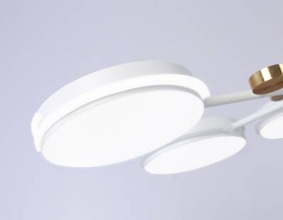 Светильник светодиодный подвесной FL51635/6 WH/GD белый/золото 3000K/4200K/6400K 50W D800*780 (Без ПДУ)