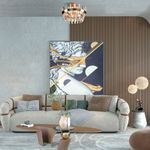 Умная хрустальная потолочная люстра 10111/5 золотая бронза/прозрачный хрусталь Strotskis