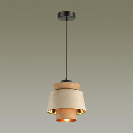 4992/1 PENDANT ODL23 381 св. коричневый/золотой/металл/экокожа Подвес E27 60W KRESSA