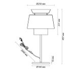4992/1T PENDANT ODL24 401 черный/бежевый/терракотовый/золотой/металл/экокожа Настольная лампа E27 1*60W KRESSA