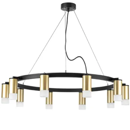 LR0204001 Люстра RULLO 10х50W GU10 ЧЕРНЫЙ/ЗОЛОТО (571020+214440-10+202431-10)