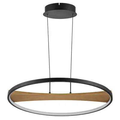 723127 Люстра LODI LED 36W 2880LM ЧЕРНЫЙ/ДЕРЕВО 3000K Lightstar