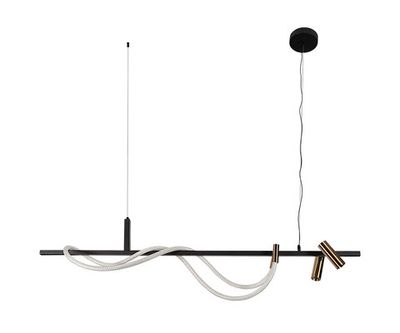 08039K-140A,19(20) Подвес Кайли черный/бронза L140 h40-150 Led 88W+Led 2*3W (3000K)