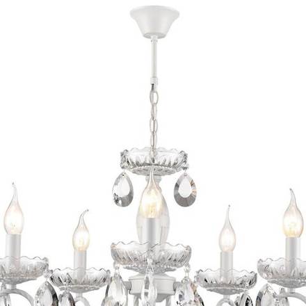 8189/5 CLASSI LN25 23 белый,  металл/хрусталь Люстра E14 5*40W 220V SNOW