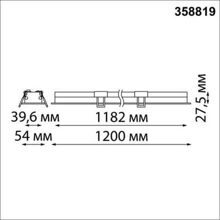 358819 SPOT NT22 304 черный Встраиваемый светодиодный светильник IP20 LED 4000K 36W 220V ITER