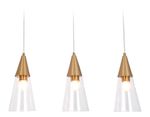 Подвесной светильник TR3669/3 BS/CL латунь/прозрачный E14/3 max 40W 590*120*850
