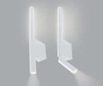 08079,01 Настенный светильник Прани белый w10*2,5 h44,5 Led 3W+5W (3000K)