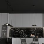 358591 OVER NT21 228 черный/золото Светильник накладной светодиодный, провод 2м IP20 LED 4000K 18W 220-240V PILZ