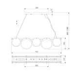 Умный подвесной светильник 354/4 Smart (322/4), E14х4