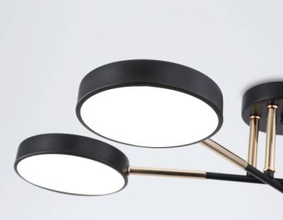 Светильник светодиодный подвесной FL516332/4 BK/FGD черный/золото 72W 3000-6000K 610*410*140 (без ПДУ)