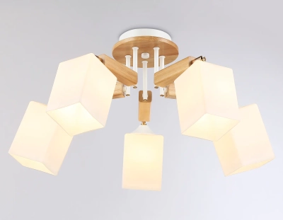 Подвесная люстра TR9518/5 WH/GD/FR белый/золото/белый матовый E27*5 max 40W D670*260