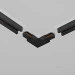 Угловой коннектор питания с вводом питания Unity черный, TRA001CLB-11B. TM Maytoni